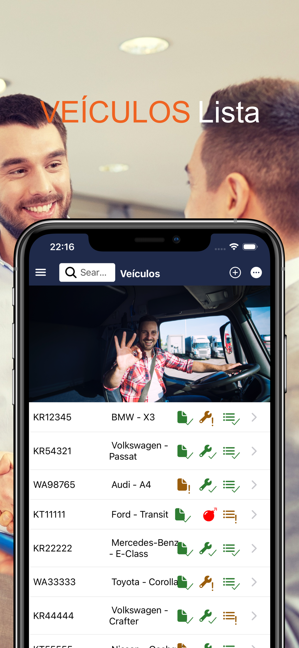 Lista de veículos